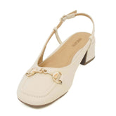 SAPATILHA SLINGBACK SALTO BLOCO BRANCO BRIDAO C 30574 0006 0001 ANACAPRI - Vintedoisk